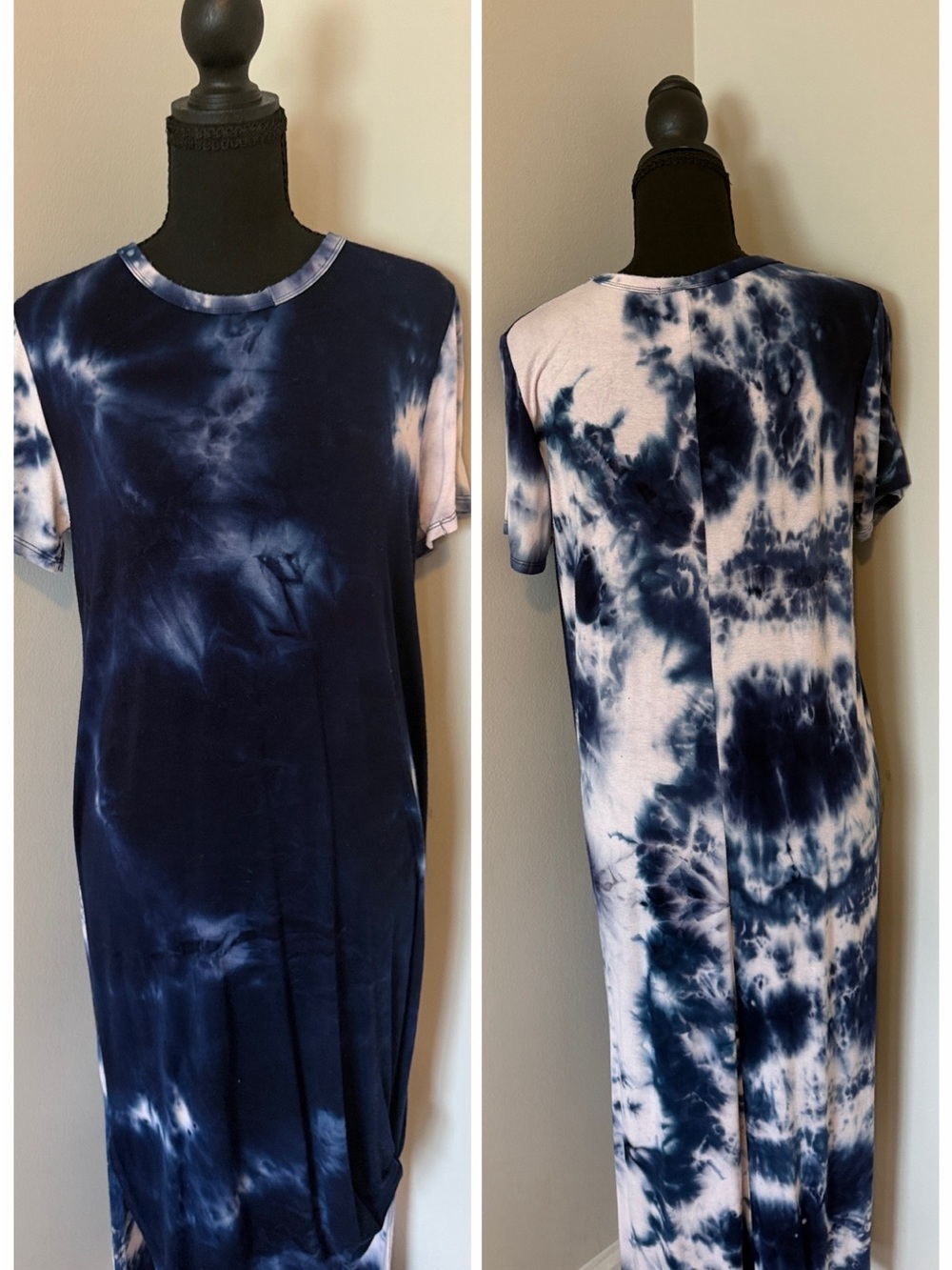 Caution To The Wind Navy Tie-Dye Maxi Dress